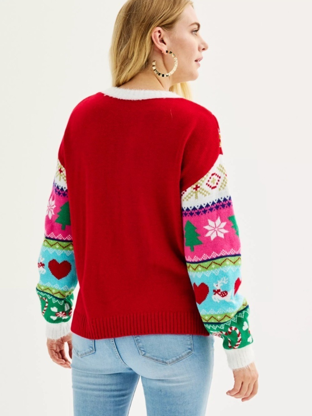 Christmas Holiday Pugmas Sweater Long Sleeves Knit Pug Dog Size Medium - Picture 12 of 17
